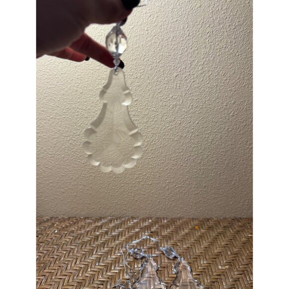 Vintage French Leaf Pendalogue Bead Plastic Prisms Hanging Ornaments Bundle Of 7 - Picture 6 of 7